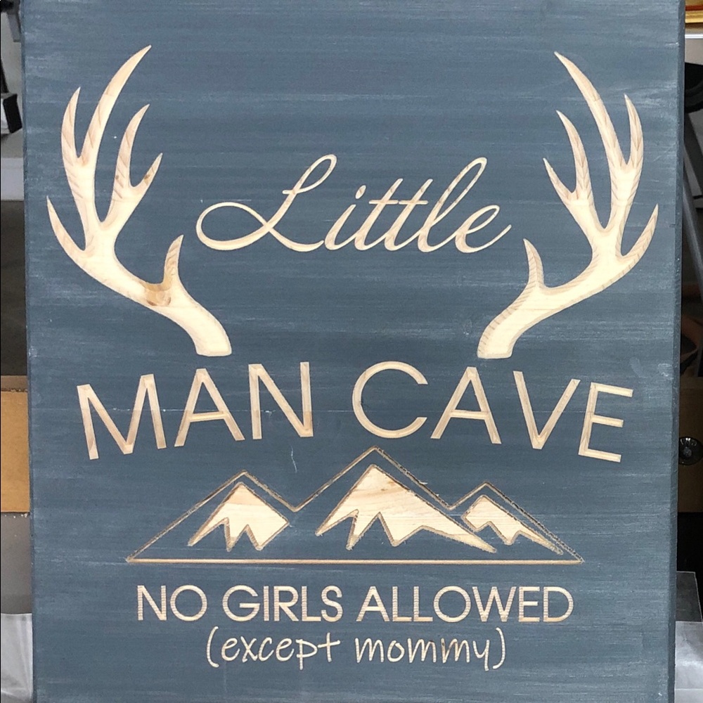 Little man cave boys room sign